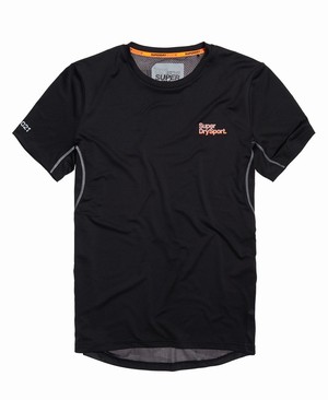 Superdry Active Camo Jacquard Férfi Pólók Fekete | HRWDY1597